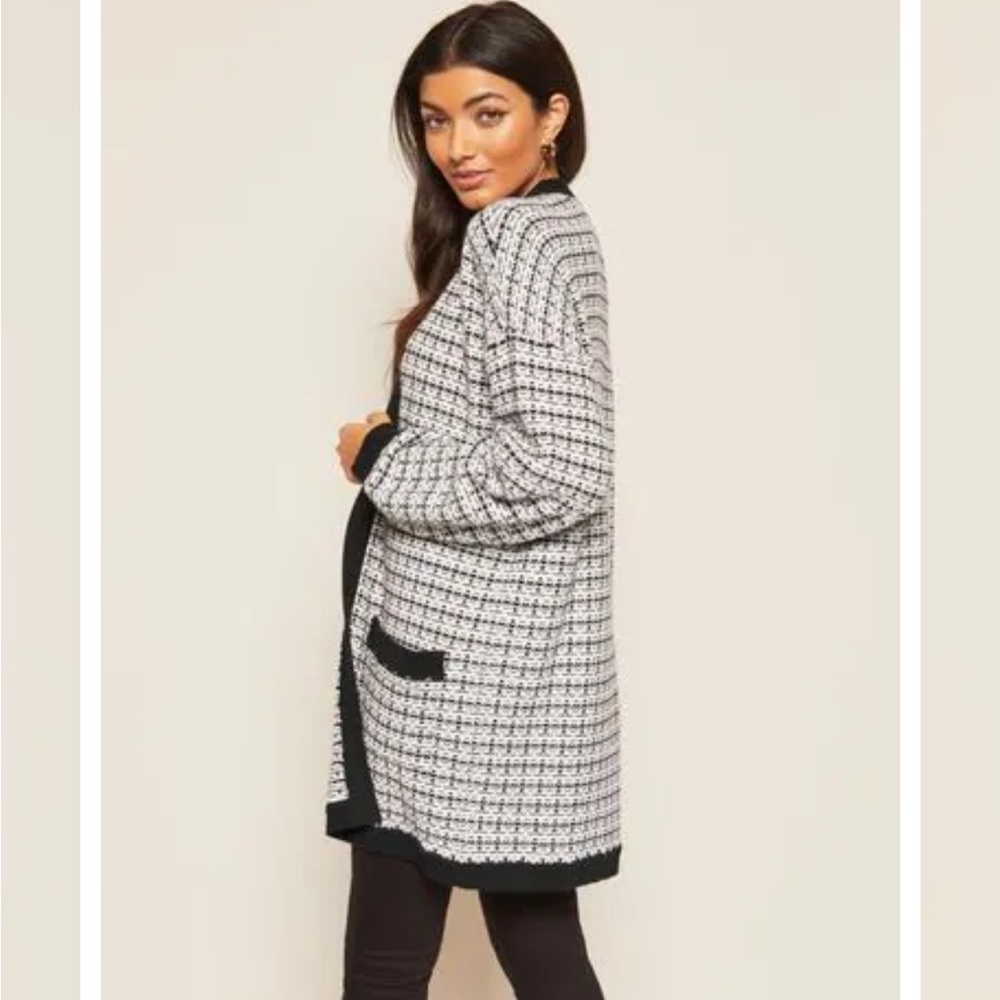 Black and white cardigan